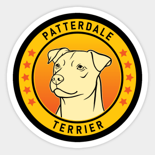 Patterdale Terrier Dog Portrait Sticker